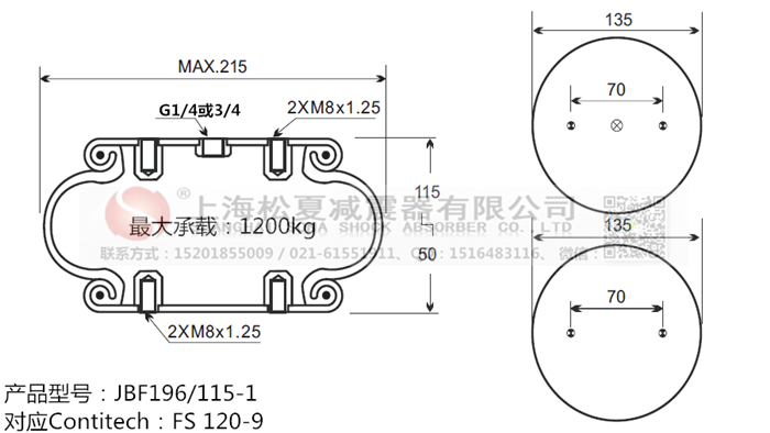 JBF196/115-1橡膠<a href='http://www.zqditj.com/' target='_blank'><u>空氣彈簧</u></a>