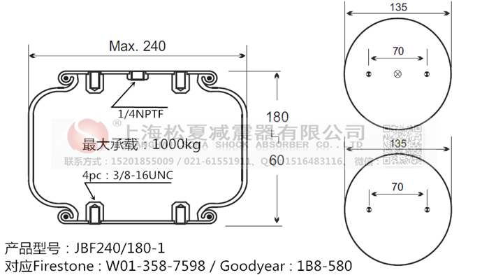 JBF240-180-1橡膠<a href='http://www.zqditj.com/' target='_blank'><u>空氣彈簧</u></a>