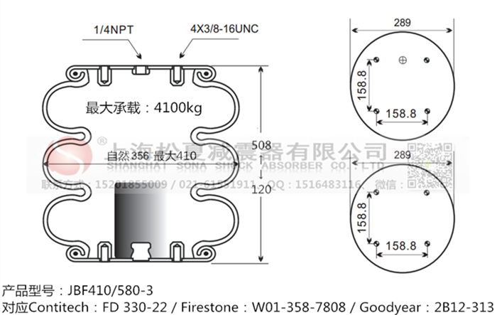 JBF410/580-3橡膠<a href='http://www.zqditj.com/' target='_blank'><u>空氣彈簧</u></a>